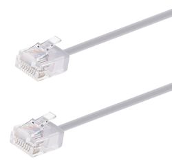 POWERTECH καλώδιο δικτύου CAB-N444, Cat 6A U/UTP, ultra slim, copper, 500MHz, 7.5m, γκρι