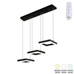 Φωτιστικό οροφής τρίφωτο Benor pakoworld led μέταλλο μαύρο 70x20x15εκ