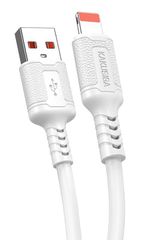 KAKUSIGA καλώδιο Lightning σε USB KSC-984, σιλικόνης, 3Α, 480Mbps, 1m, λευκό