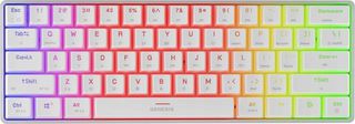 Genesis Thor 660 G2 Gaming Μηχανικό Πληκτρολόγιο 60% με Gateron Red διακόπτες και RGB φωτισμό (Αγγλικό US) Λευκό (NKG-1917)