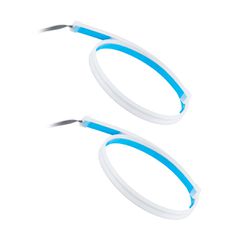 Σετ 2 ΕΛΑΣΤΙΚΑ - FLEXIBLE DRL + FLASH TURN LIGHT LED CREE COB 60cm 8W 1200lm 360° DC 24-30V Αδιάβροχα IP65 Πορτοκαλί - Ψυχρό Λευκό 6000K - 2 Χρόνια Εγγύηση