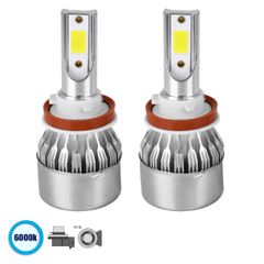 H16 C6 Line KIT Βασικού Φωτισμού Αυτοκινήτου & Φορτηγού 1st Generation Can-Bus Series LED CREE CXB COB 72W 7600lm DC 8-48V Αδιάβροχο IP65 Ψυχρό Λευκό 6000K
