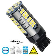 Λάμπα Αυτοκίνητου T20 - 7440 - W21W 3rd Generation Can-Bus Extreme Series LED 66 SMD 3030 15W 2250lm 360° DC 12V IP20 Ψυχρό Λευκό 6000K