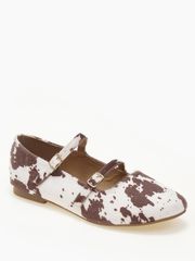 Μπαλαρίνες με διπλά λουράκια suede - Cow