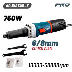 BORMANN Pro BDG8000 Λειαντήρας Ευθύς Ρυθμιζόμενος 750W 6/8mm ( 025443 )