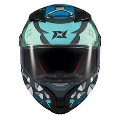 Axxis Fenix Angry Face C7 Black/Blue Matt-thumb-4