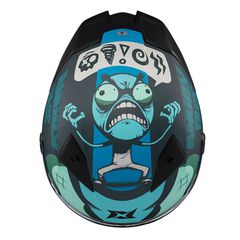 Axxis Fenix Angry Face C7 Black/Blue Matt-thumb-3