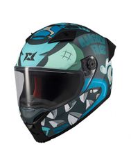 Axxis Fenix Angry Face C7 Black/Blue Matt