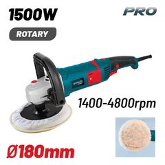 BORMANN Pro BCP3500 Αλοιφαδόρος Περιστροφικός Ρυθμιζόμενος 1500W Φ180mm ( 037842 )