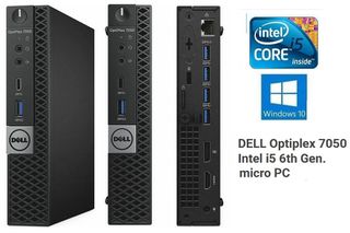 Micro desktop Del Intel Core i5 optiplex 7050 i5 6600 T (6 ης Γενιάς) 2. 7 Ghz 8 GB 256 GB SSD/ Windows10