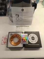 SSP 74mm Mythos Espresso Red Speed coated burrs