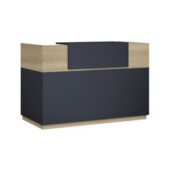 Γραφείο reception Lotus pakoworld σε χρώμα φυσικό - ανθρακί 140x70x110εκ