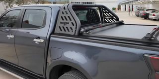Μαύρο ματ ανοξείδωτο Roll bar δύο σκελών με πάνελ (RB 4070 INOX BLACK) Isuzu D-Max 2021+