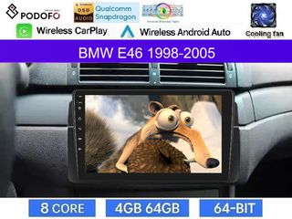 BMW E46 (1998-2005) Οθόνη 9" Android 15 | 4GB RAM + 64GB ROM | 8-Core Snapdragon | Ασύρματο CarPlay & Ασύρματο Android Auto | GPS | WiFi | DSP | FM/RDS