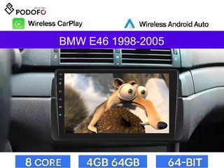 BMW E46 (1998-2005) Android Car Radio 9" 4+64GB 8-Core Ασύρματο CarPlay & Aσύρματο Android Auto| GPS | WiFi | DSP