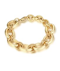 Βραχιόλι με κρίκους από ανοξείδωτο ατσάλι 316L σε χρυσό χρώμα K51BR01G