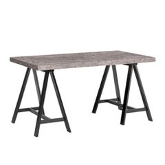 CAVALLETTO ΓΡΑΦΕΙΟ CEMENT ΜΑΥΡΟ 140x75x74