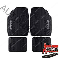 Πατάκια Αυτοκινήτου Λαστιχένια μαύρα 4τμχ Sparco