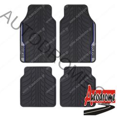 Πατάκια Αυτοκινήτου Λαστιχένια μαύρο-μπλέ γραμμή 4τμχ Sparco