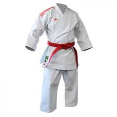 Karate Στολή adidas SHORI KATA GREEN K999 Κόκκινες Ρίγες