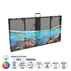 GLOBOSTAR® TRUEVIEW 41006 Διάφανη Οθόνη Video Wall P3.91 Καμπίνα 100x50cm LED 130W 3840Hz 32768 Dots ≥4500cd/ Nits AC 220-240V Εξωτερικού Χώρου IP65 Full Color S1/8 14Bits - Κάρτα NovaStar A5S-N - Na