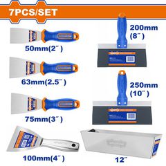 Wadfow WPT8A07 Σετ Σπατουλες & Σπατουλαδοροι 7 Τεμάχια