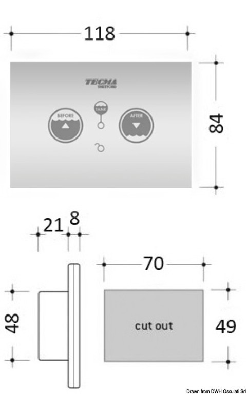 Πάνελ Τουαλέτας Αφής Tecma Touch Multifunction Panel Panello di controllo Touch SFT Μultifunzione