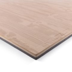 Δάπεδο Προστασίας Puzzle EVA 100x100x2,5 cm – Ξύλο / Μαύρο 36653 Amila