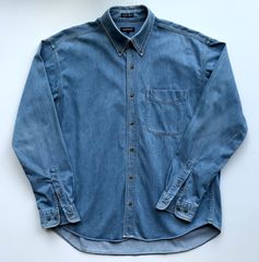 GANT Jeans Τζην Ανδρικό Πουκάμισο Μακρυμάνικο - Men's Long Sleeve Jeans Shirt - Size XL