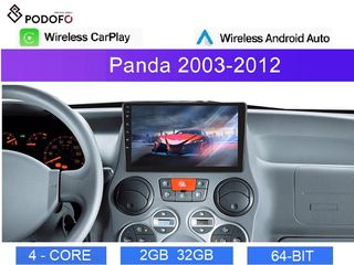 Fiat Panda (2003-2012) Android Car Radio 9" 2+32GB Ασύρματο CarPlay & Aσύρματο Android Auto GPS  WiFi EQ