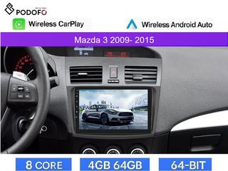 Mazda 3 (2009-2015) Android Car Radio 9" 4+64GB 8-Core Ασύρματο CarPlay & Aσύρματο Android Auto| GPS | WiFi | DSP