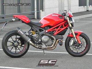 Εξάτμιση Τελικο Sc Project Oval Black stainless steel with carbon cap Ducati Monster 1100 Evo