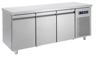 Ανοξείδωτο Ψυγείο Πάγκος PG 185 (185*70*87cm - 3 πόρτες GN)