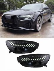 ΦΑΝΑΡΙΑ ΕΜΠΡΟΣ LED Headlights Audi A6 4G (2011-2014) Facelift Design conversion from Xenon to LED