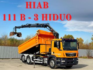 Dump + Crane MAN 2016 TGM 26.290 * HIAB 111 B - 3 HIDUO + ραδιόφωνο * TOP