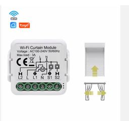 Tuya Smart Mini Curtain Switch module with mounting clip - SMART003
