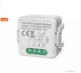 Tuya Smart Mini light Switch module with mounting clip• - SMART002