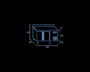 INOXWEB 2027-Πάγκος συντηρησης για λεκανάκια 325χ410 mm SRG 2200 (ΜΕ ΓΥΑΛΙΝΗ ΠΟΡΤΑ) CH-SRG 2200-thumb-6