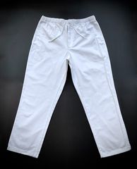 LAND’S END Μen’s Relaxed White Cotton Deck Pants with Elastic Waist, NEW - Παντελόνι Αντρικό Λευκό Φαρδυά Γραμμή με Λάστιχο & Κορδόνι, Καινούργιο, Μέγεθος L/XL
