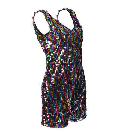 M/L Multi sequine one piece 1920's playsuit