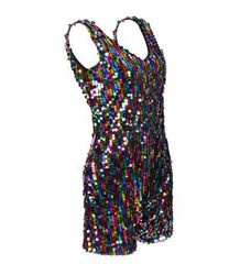 M/L Multi sequine one piece 1920's playsuit