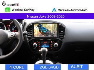 Nissan Juke (2009-2020) Android Car Radio 9" 2+64GB Ασύρματο CarPlay & Aσύρματο Android Auto GPS WiFi EQ