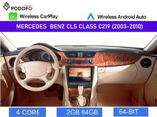 Mercedes Benz CLS Class C219 (2003-2010) Android οθόνη 9" 2+64GB Ασύρματο CarPlay & Aσύρματο Android Auto GPS  WiFi EQ