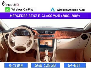 Mercedes Benz E Class W211 (2003-2009) Android 13 Οθόνη 9" | 6GB RAM +128GB ROM | Ασύρματο CarPlay & Aσύρματο Android Auto | GPS | WiFi | DSP