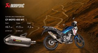 AKRAPOVIC MUFFLER SLIP-ON TITANIUM CFMOTO 450MT