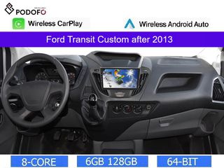 Ford Transit Custom μετά το 2013 Android Car Radio 9" | 8-Core | 6+128GB | Wireless CarPlay & Android Auto | GPS | WiFi | FM RDS | DSP | BT 5.0