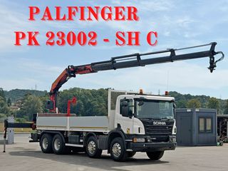Γερανοί - Φορτηγά Με Γερανό Scania 2014 P 450 * FLATBED 6,90m * PK 23002 - SH C + τηλεχειριστήριο