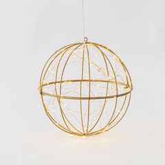 ΜΕΤΑΛΛΙΚΗ ΜΠΑΛΑ, ΦΩΤΙΖΟΜΕΝΗ, 120 ΘΕΡΜΑ ΛΕΥΚΑ LED, ΜΕ ΜΕΤΑΣΧΗΜΑΤΙΣΤΗ, ΧΑΛΚΟΥ, 500cm ΠΡΟΕΚΤΑΣΗ ΠΑΡΟΧΗΣ, 30cm, IP44 Eurolamp 600-40094