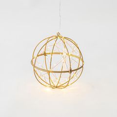 ΜΕΤΑΛΛΙΚΗ ΜΠΑΛΑ, ΦΩΤΙΖΟΜΕΝΗ, 60 ΘΕΡΜΑ ΛΕΥΚΑ LED, ΜΕ ΜΕΤΑΣΧΗΜΑΤΙΣΤΗ, ΧΑΛΚΟΥ, 500cm ΠΡΟΕΚΤΑΣΗ ΠΑΡΟΧΗΣ, 20cm, IP44 Eurolamp 600-40093