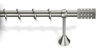 Κουρτινόβεργα 1,60cm νίκελ ματ Φ25 7002 Viobrass